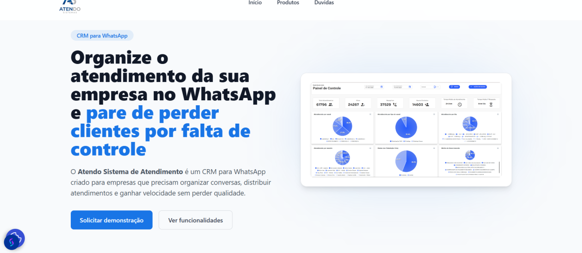 Atendo CRM para WhatsApp e Prospecção Inteligente