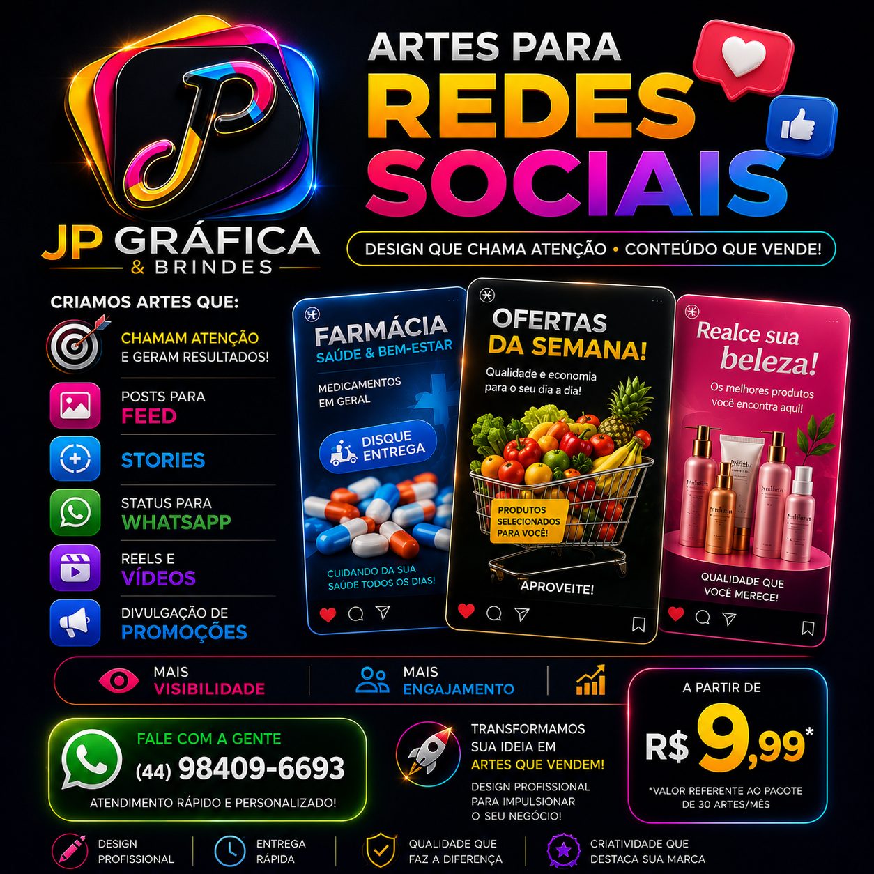 Artes para redes sociais