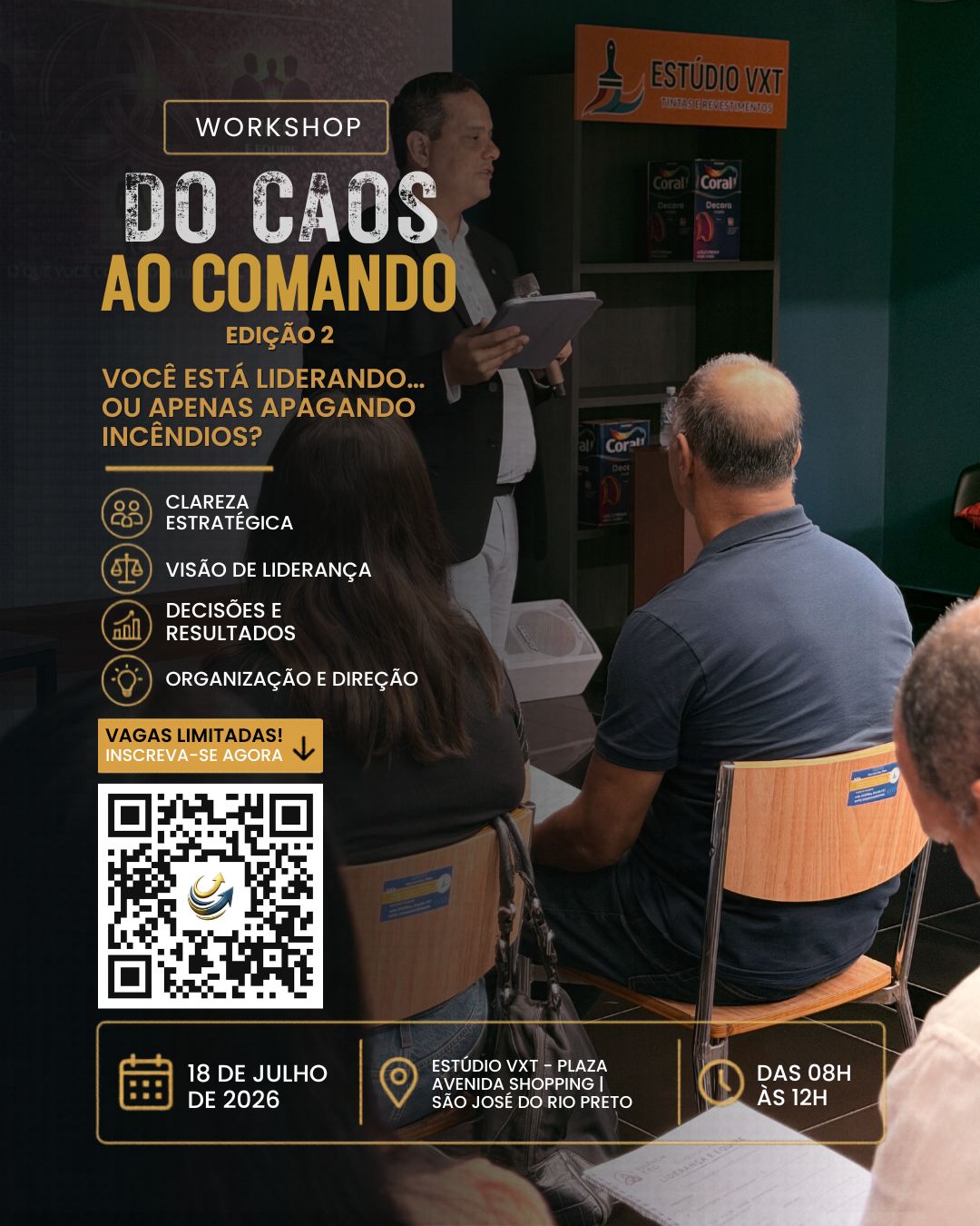Workshop Do Caos ao Comando – Para empresários, empreendedores e líderes