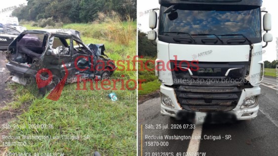 Motorista morre após colisão entre carro e carreta na Washington Luís