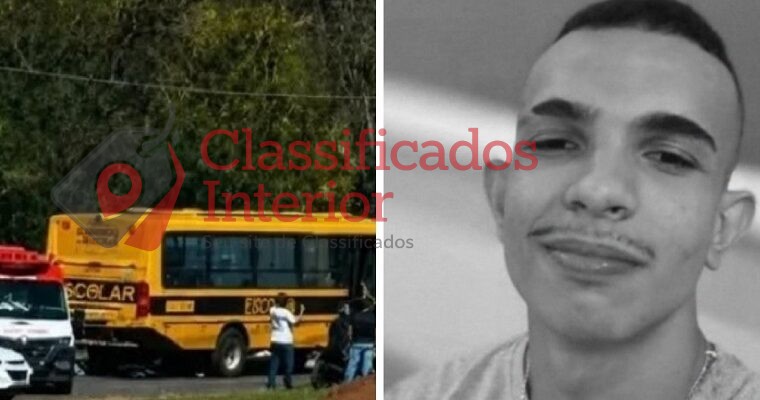 Jovem de 20 anos morre em acidente entre moto e ônibus escolar na região