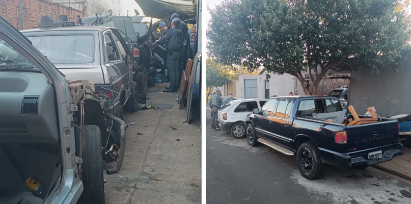 9º Baep encontra desmanche clandestino com 9 veículos em Rio Preto