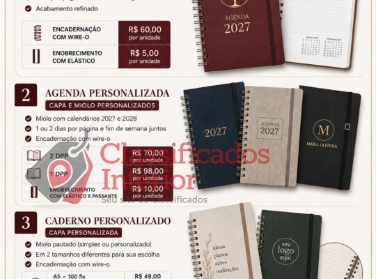 Agendas 2027 Personalizadas com Sua Marca | Empresas, Brindes e Presentes Corporativos