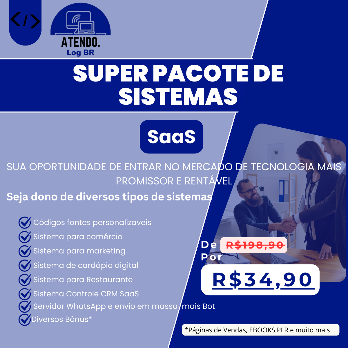 Pacote Sistema SaaS